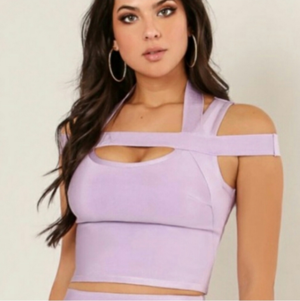 WoW Couture Bodycon Bandage Style Crop Top Festival Rave Club